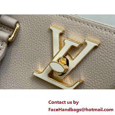 Louis Vuitton Grained calf leather Lock  &  Go Bag M23437 Dove Gray 2025